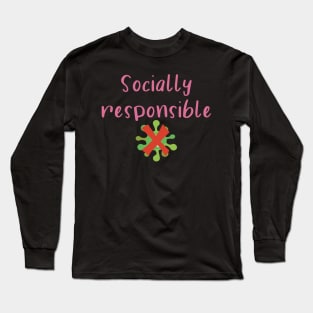 Socially responsible facemask Long Sleeve T-Shirt